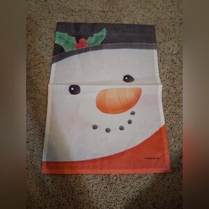 Festive Snowman Double-sided Garden Flag